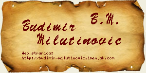 Budimir Milutinović vizit kartica